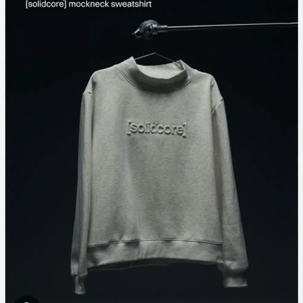 SolidCore Gray Mockneck Sweater New Medium